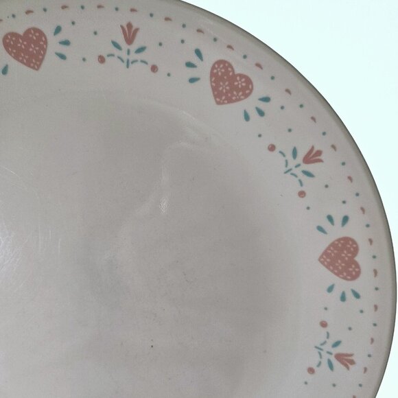 Corelle Forever Yours Dinner Plates 10" set of 3 pink hearts tulip floral - Picture 8 of 8